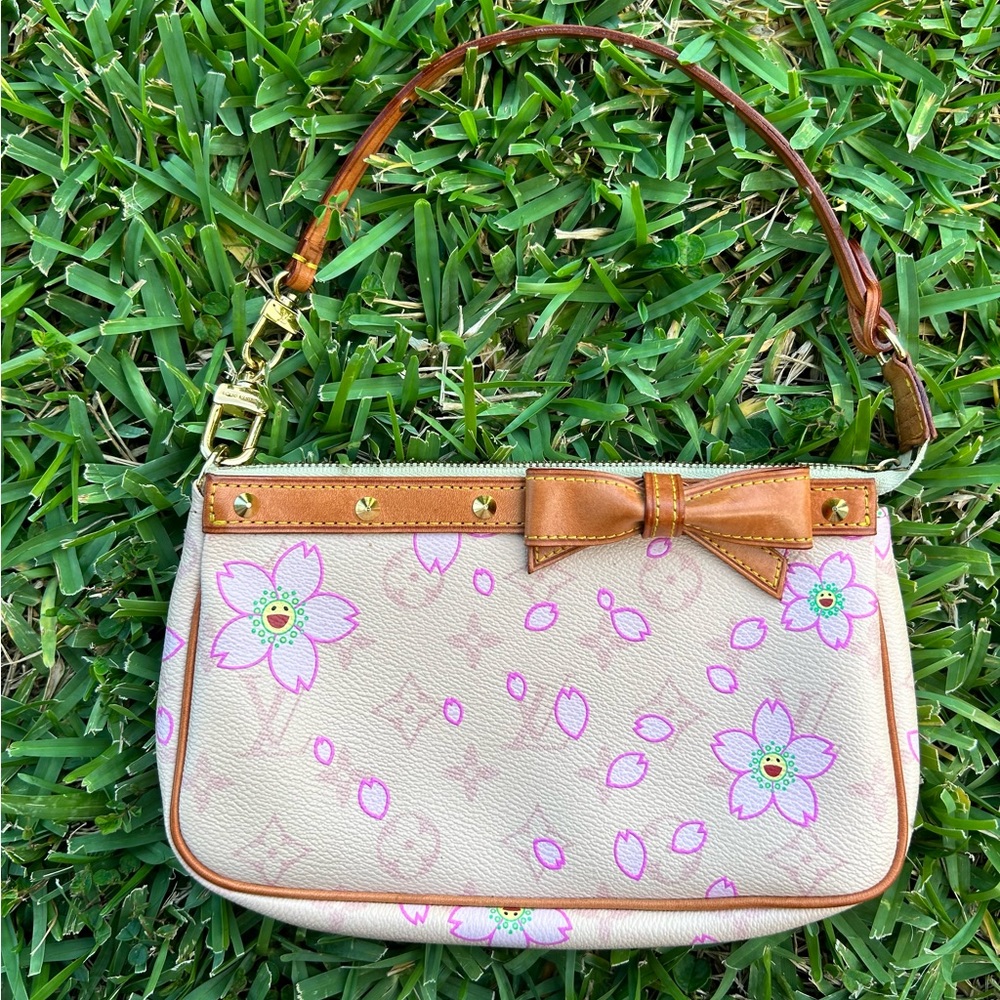 Authentic Louis Vuitton x Murakami Limited Edition Pink Cherry Blossom Baguette